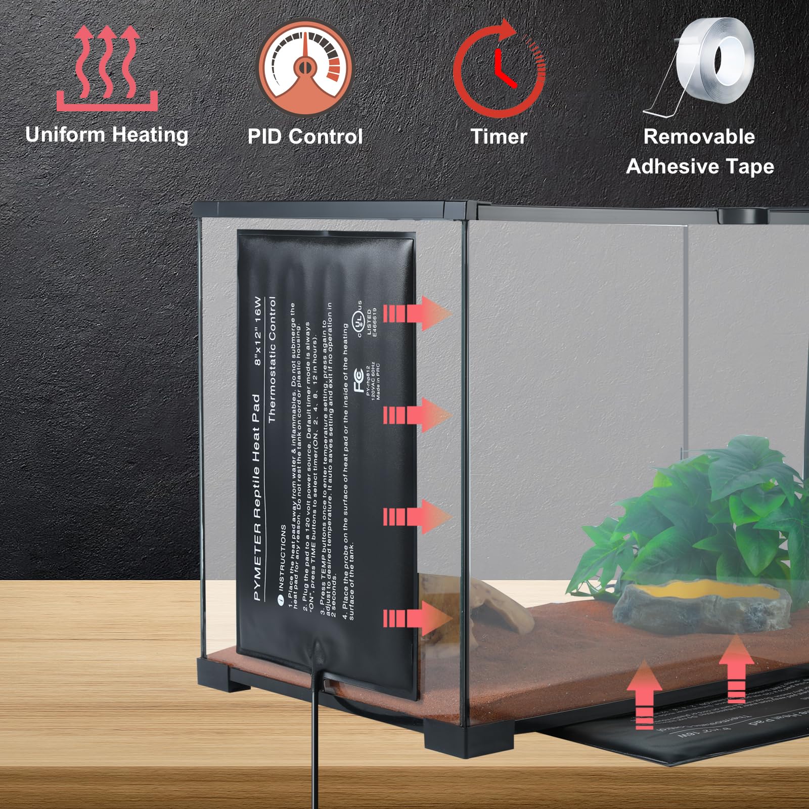 Pymeter nano traceless adhesive keeps pad firmly attached with no residue