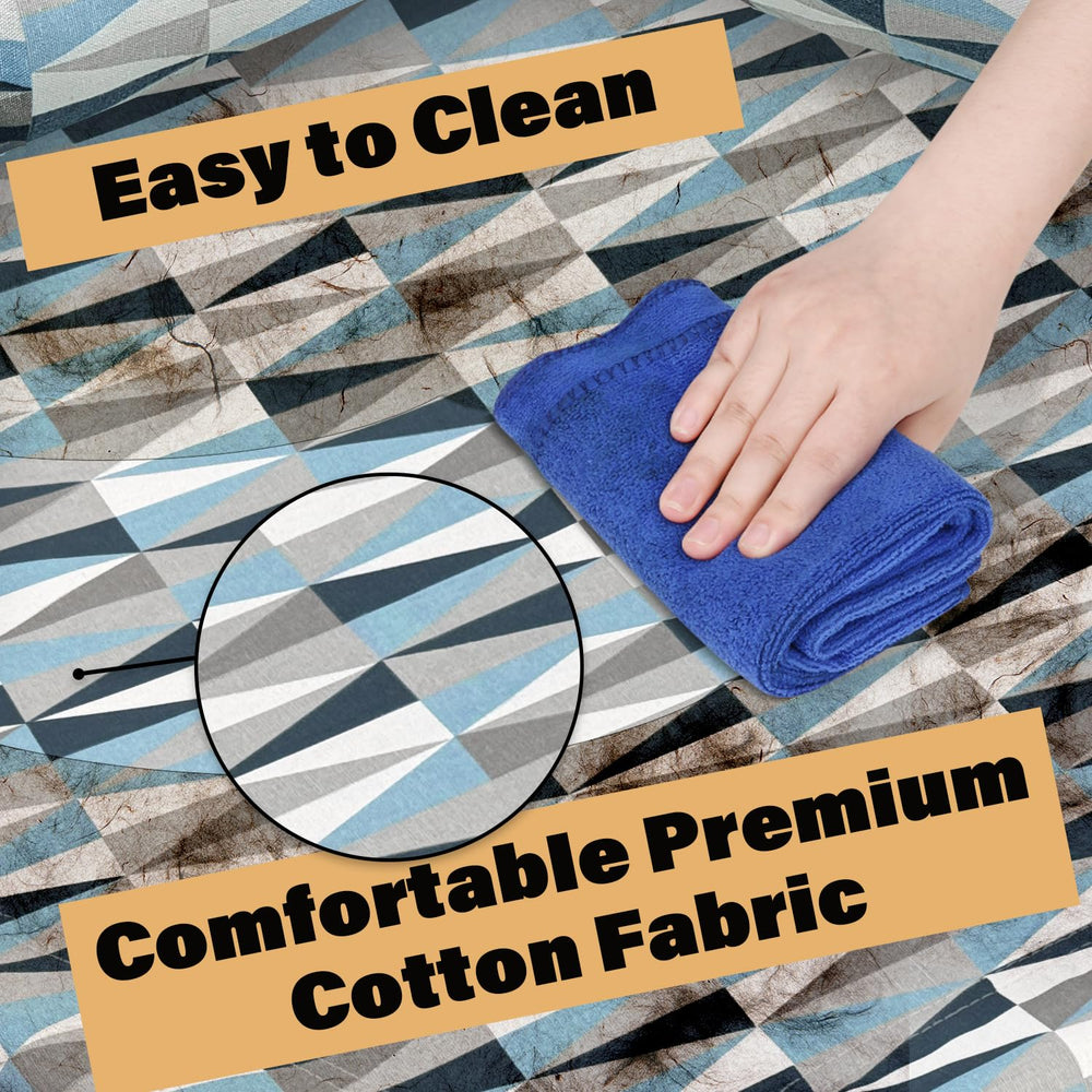 Pyowmgd breathable cotton fabric stays cool, comfortable, and inviting.