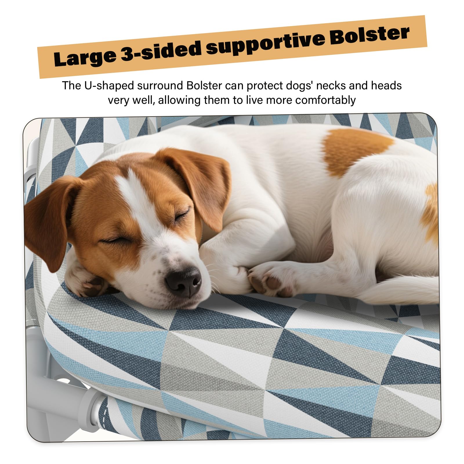 Pyowmgd elevated dog bed with a durable metal frame raises your pet for easy access.