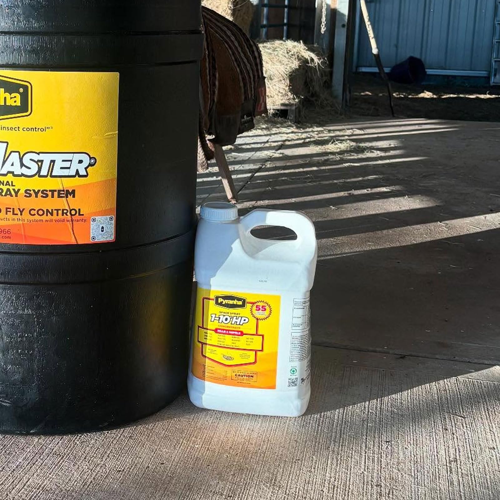Pyranha fast-acting coverage image; quick knockdown in barns.