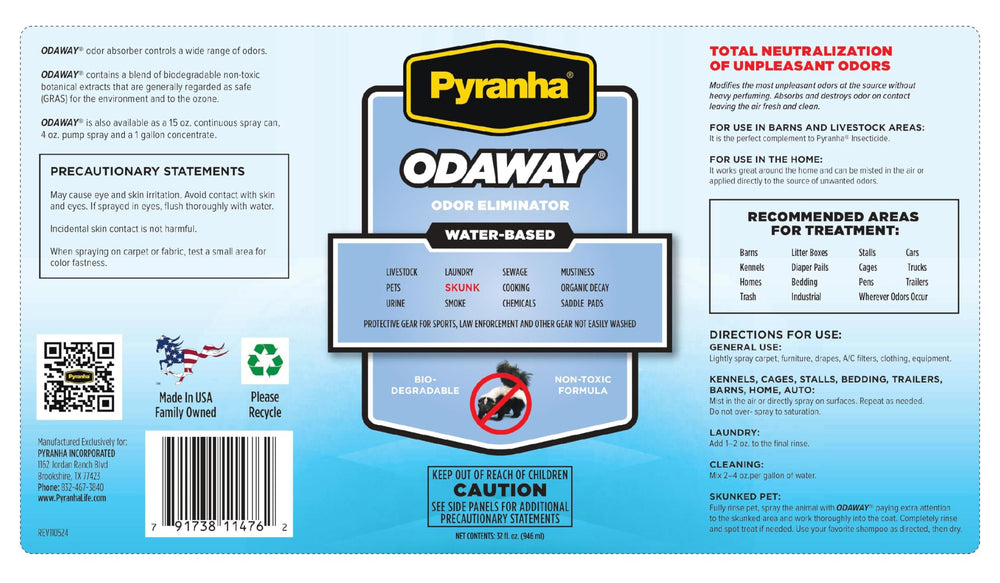 Pyranha Odaway car interior spray highlights interior deodorizing performance