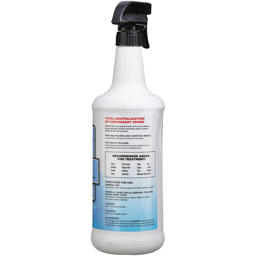 Pyranha Odaway spray mist delivers quick odor control and fresh results