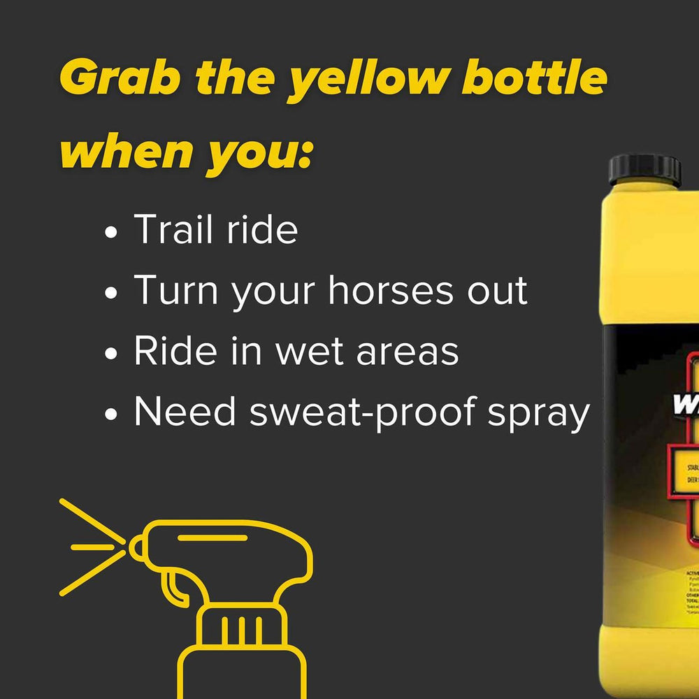 Pyranha Wipe N' Spray gallon pack keeps barns stocked for peak fly season.