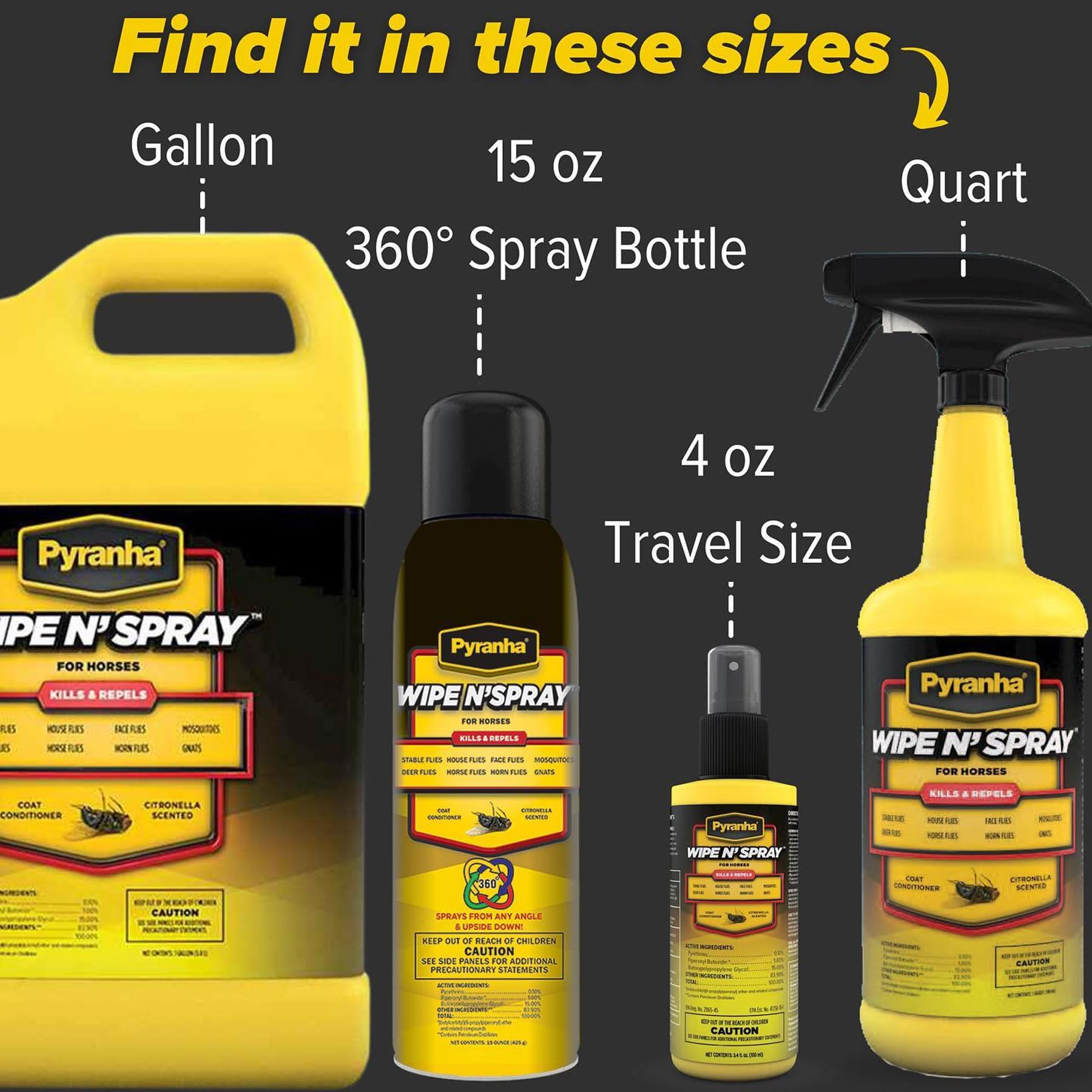 Pyranha Wipe N' Spray ideal for training and competition days.