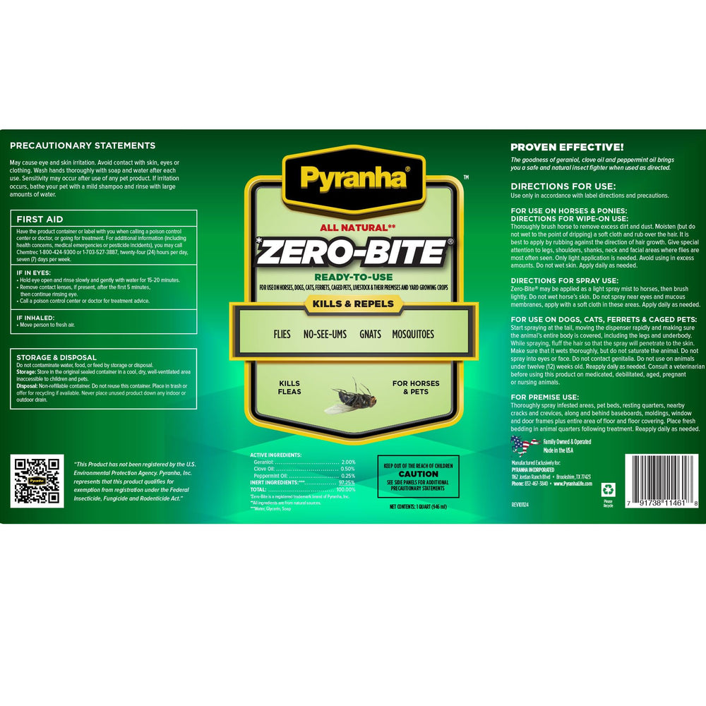 Pyranha Zero-Bite on dog-application offers plant-based insect protection during outdoor walks.