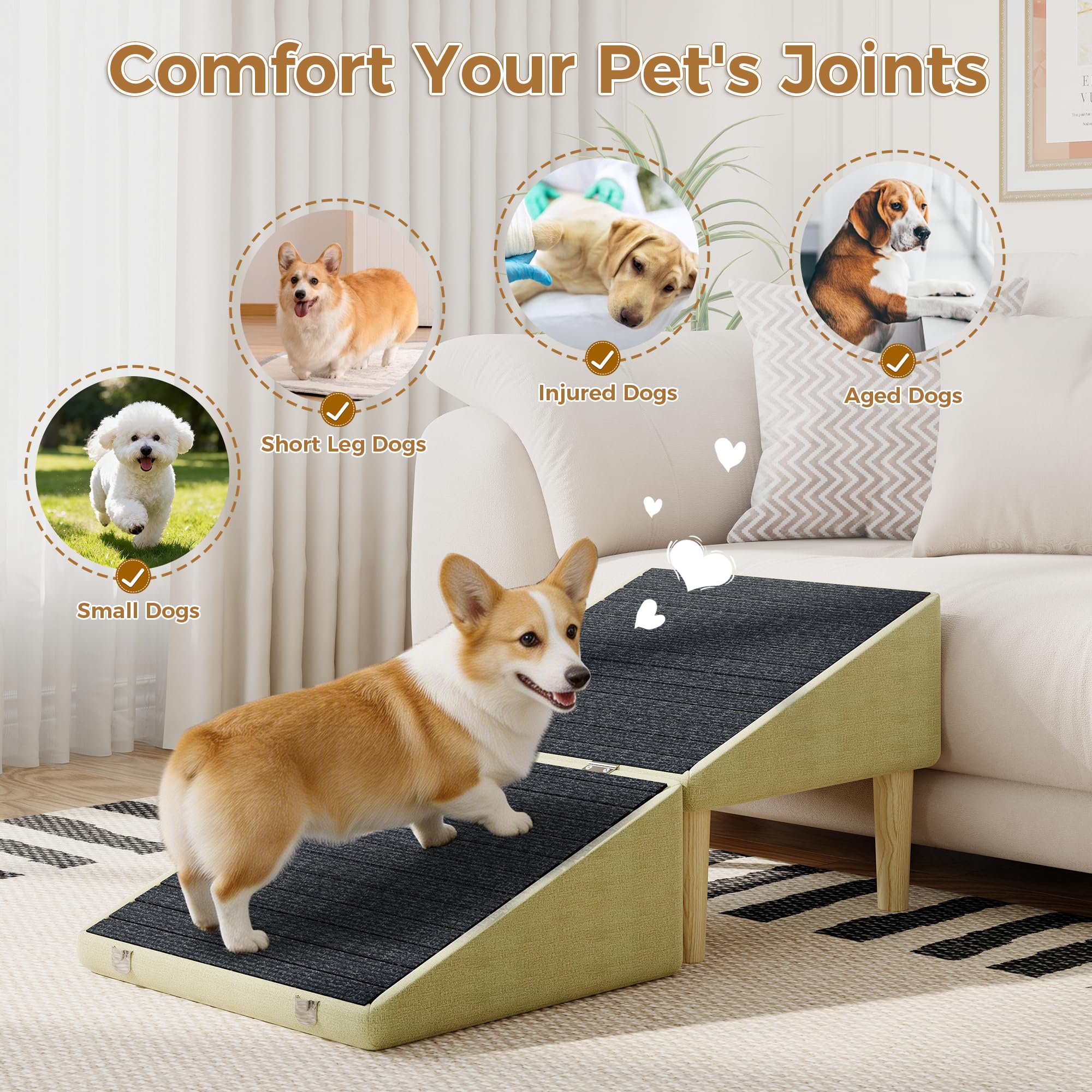 PyroLog anti-slip surface keeps pets confident while climbing