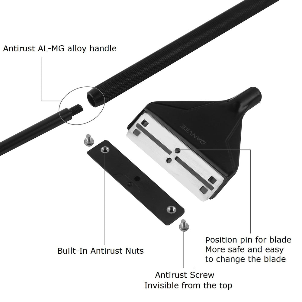QANVEE scraper blade pack with 10 blades for versatile algae removal.
