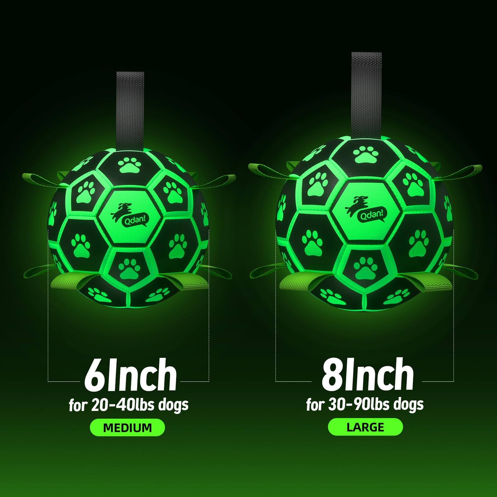 QDAN Glow Ball rope grip and hex texture ease throwing