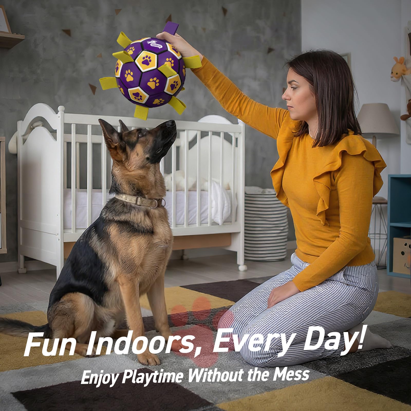 QDAN nine-inch ball arrives deflated with included pump.