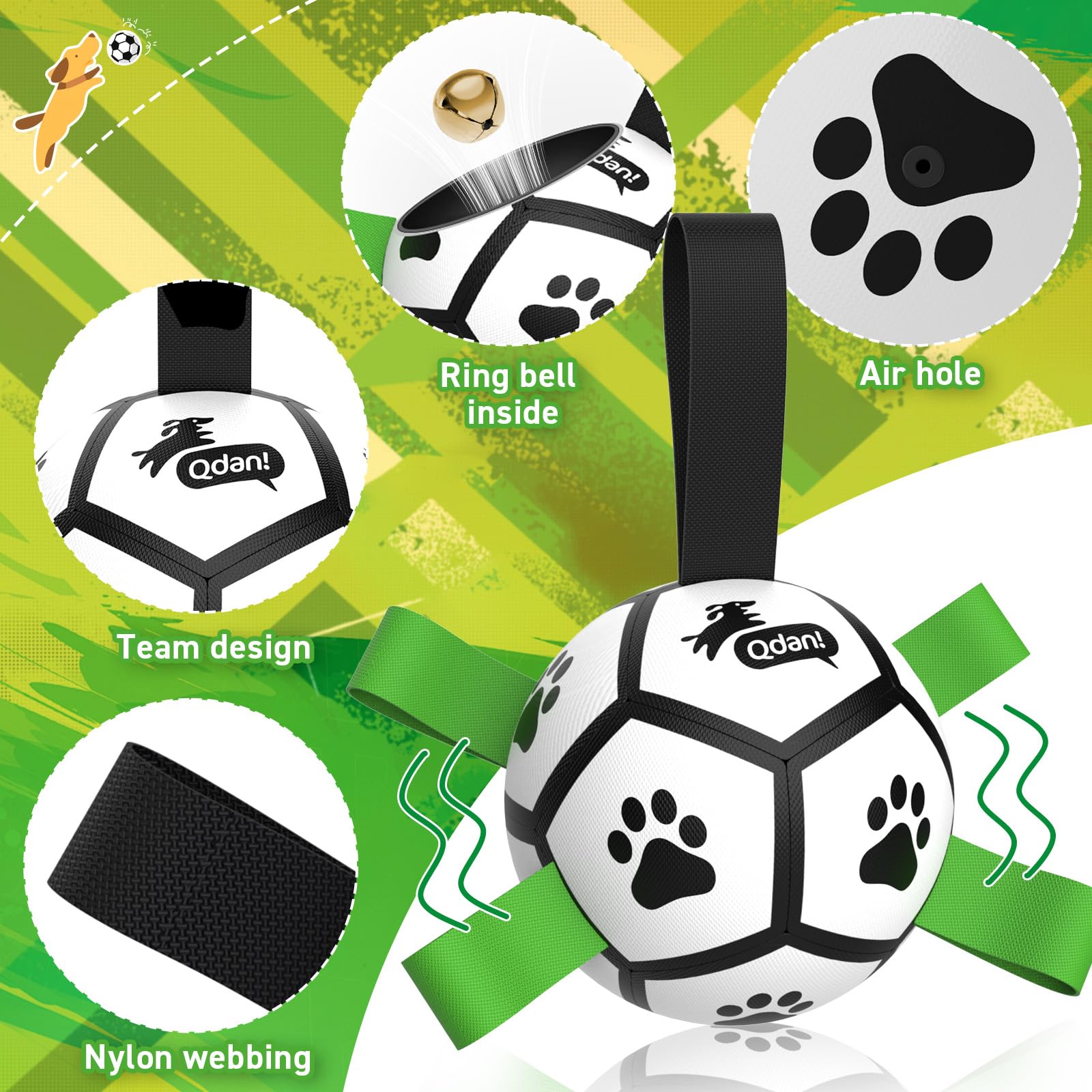 QDAN ball for indoor and outdoor play suitable for everyday adventures.