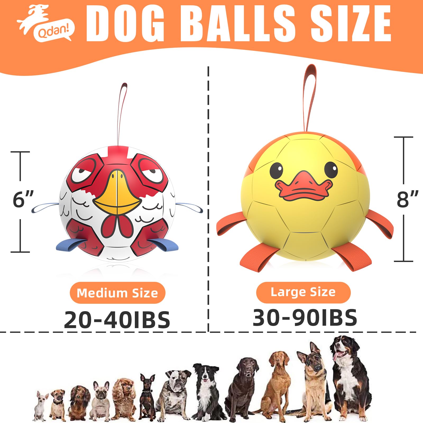 QDAN ball features paw-print detail appealing to dogs and owners