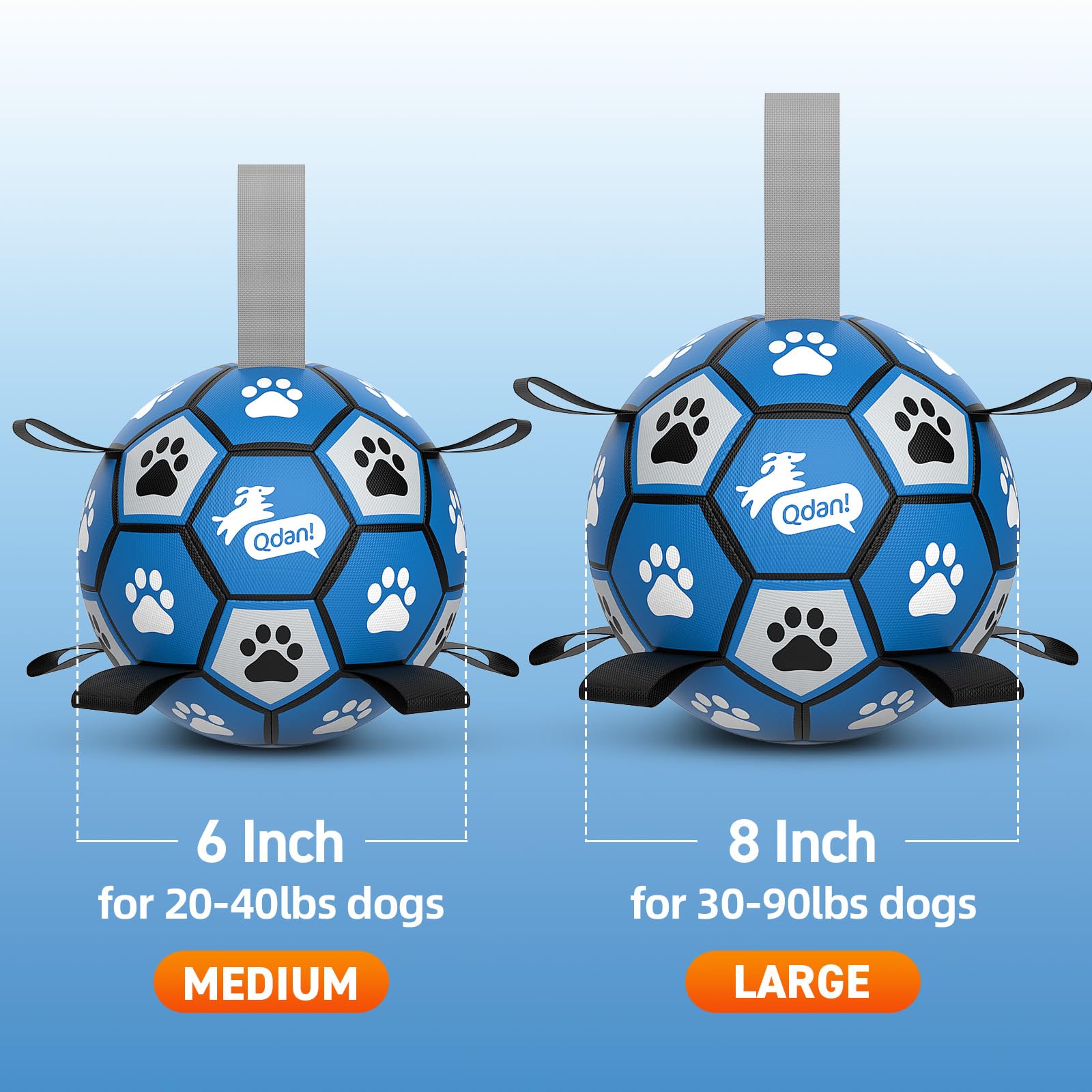 QDAN grab-strapped ball supports safe catching and reduces chasing chaos.