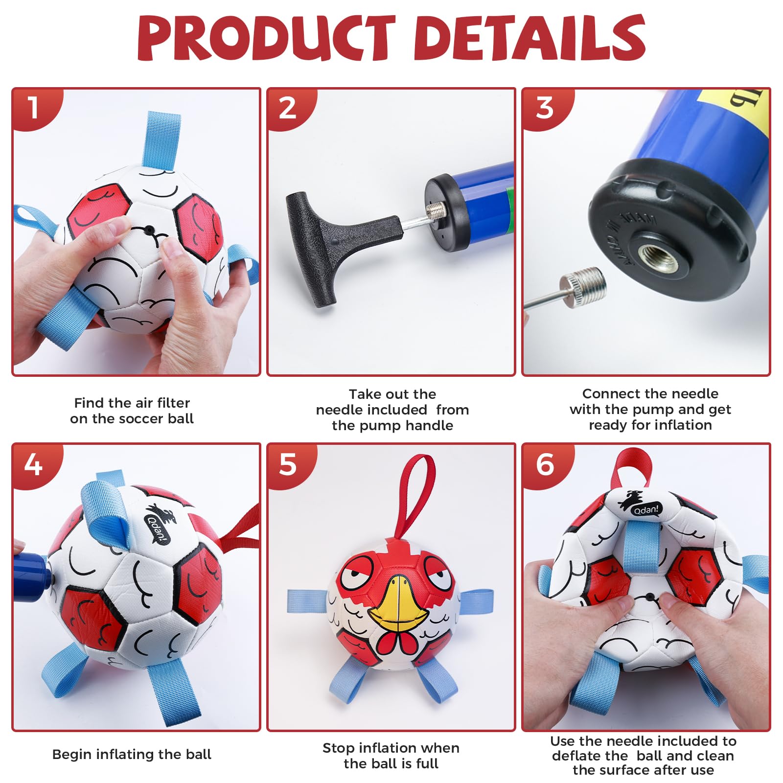 QDAN dog ball toy supports training and enthusiastic play.