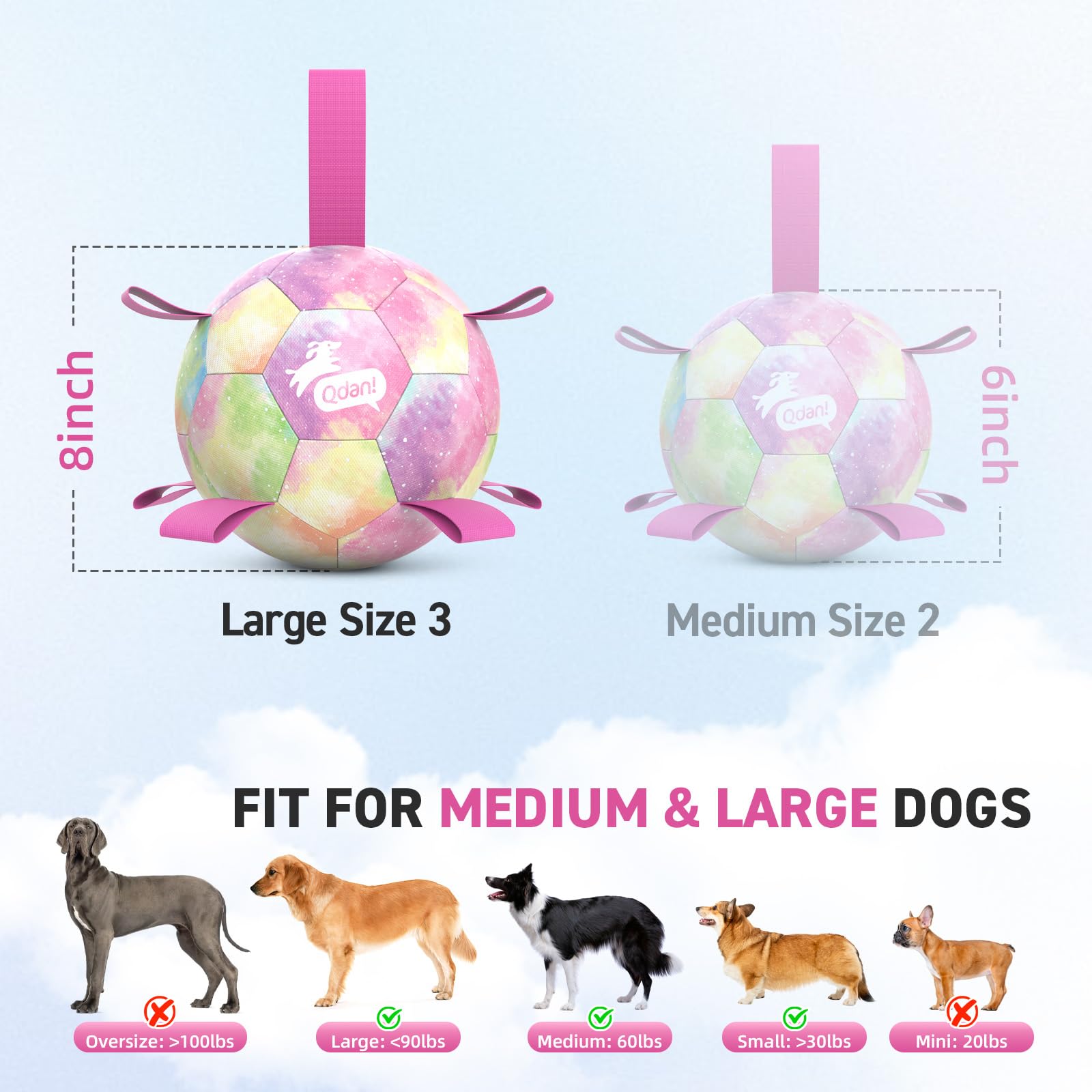 QDAN eco-friendly natural rubber surface for gentle fetch and play