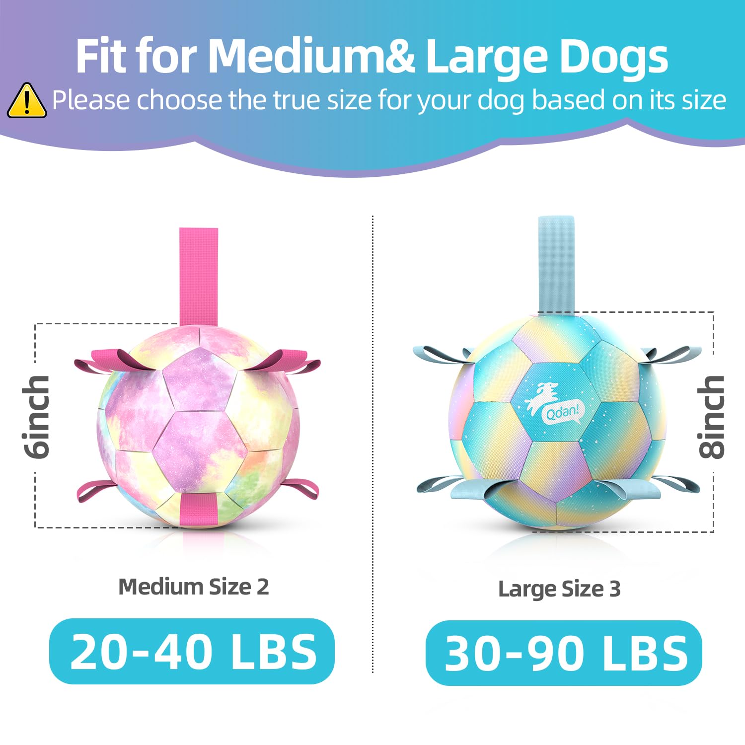 QDAN dog balls include pump and needle adapter for quick inflation