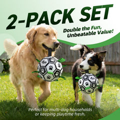 QDAN 8-inch dog soccer ball for larger dogs and longer sessions.