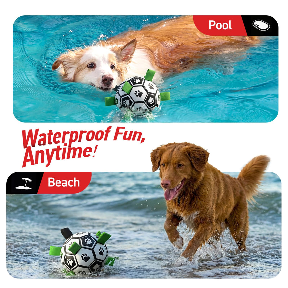 QDAN durable PU 8-inch dog ball suitable for medium to large breeds.