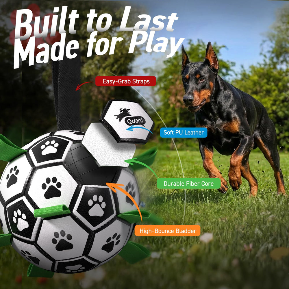 QDAN easy-grip hex texture and long rope help you toss and retrieve.