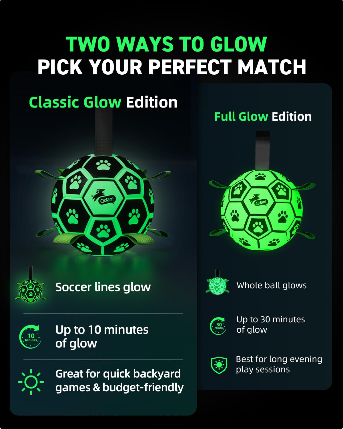 QDAN gift-ready glow ball ideal for birthdays and holidays.