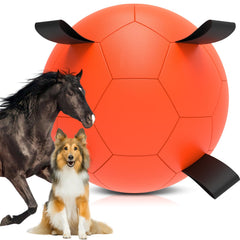 QDAN Herding Ball with straps; durable dog toy for interactive fetch.