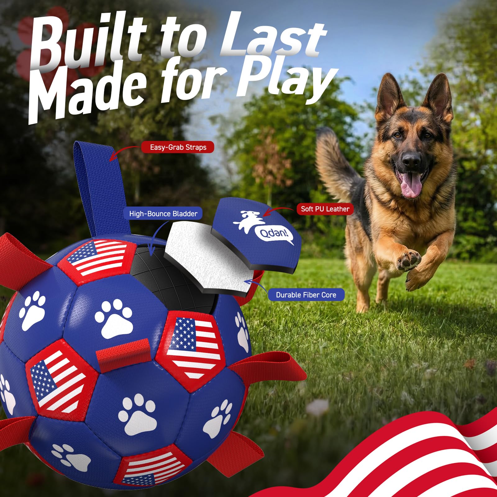 QDAN interactive dog toy for indoor and outdoor use