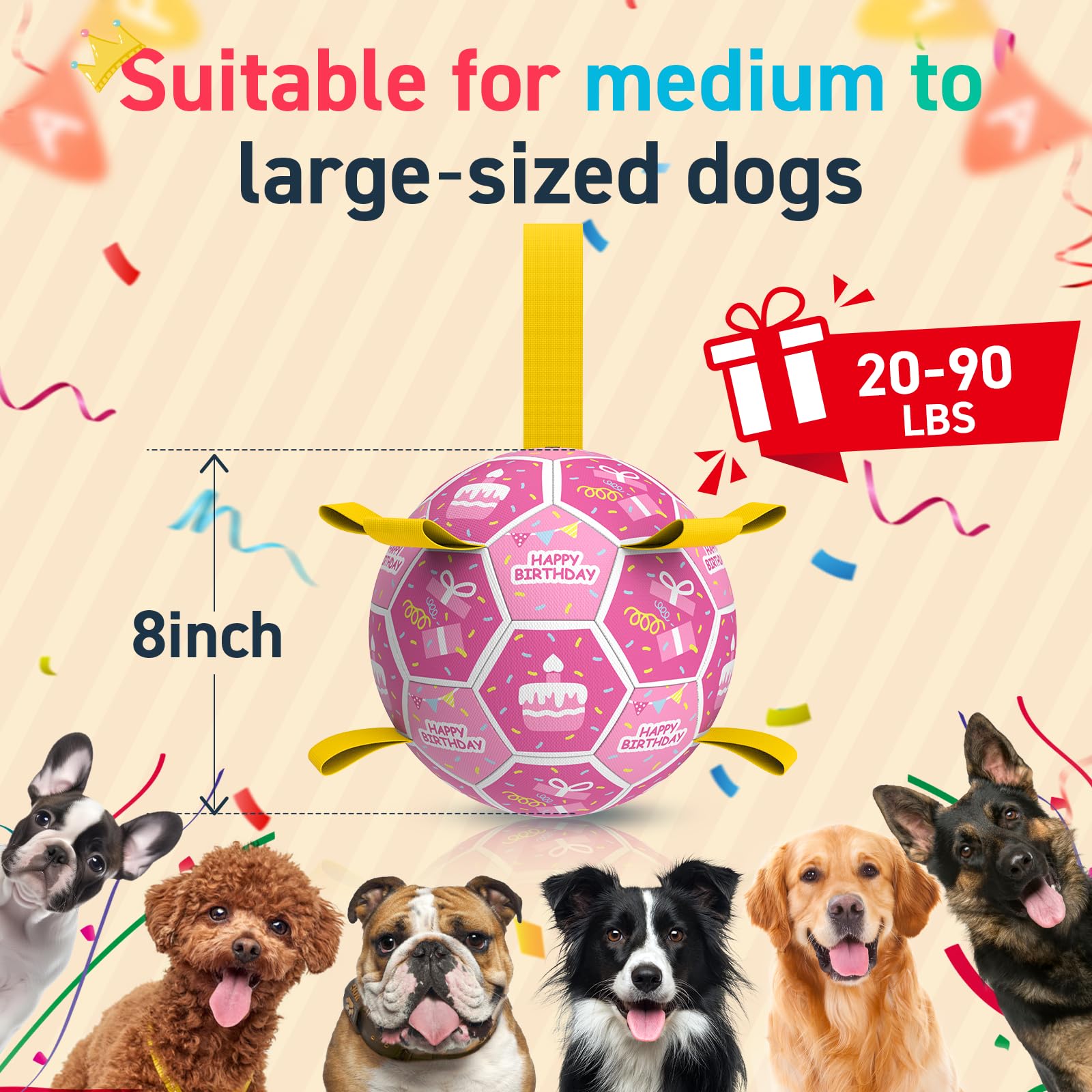 QDAN water friendly ball for splashy play and water retrieval