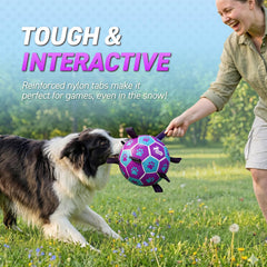 QDAN water play ball with nylon tabs for pool fetch.