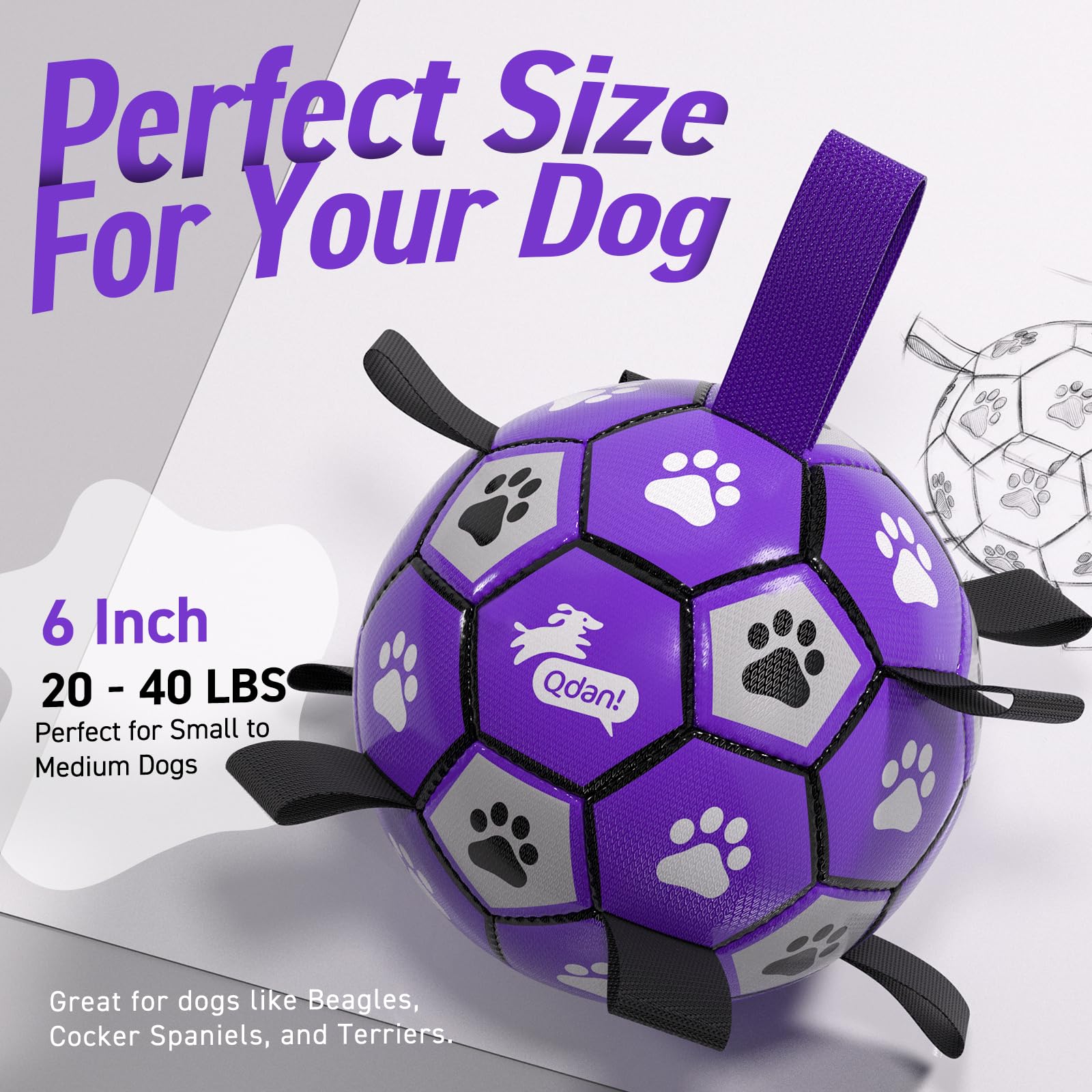 QDAN dog birthday gift ball suitable for playful celebrations