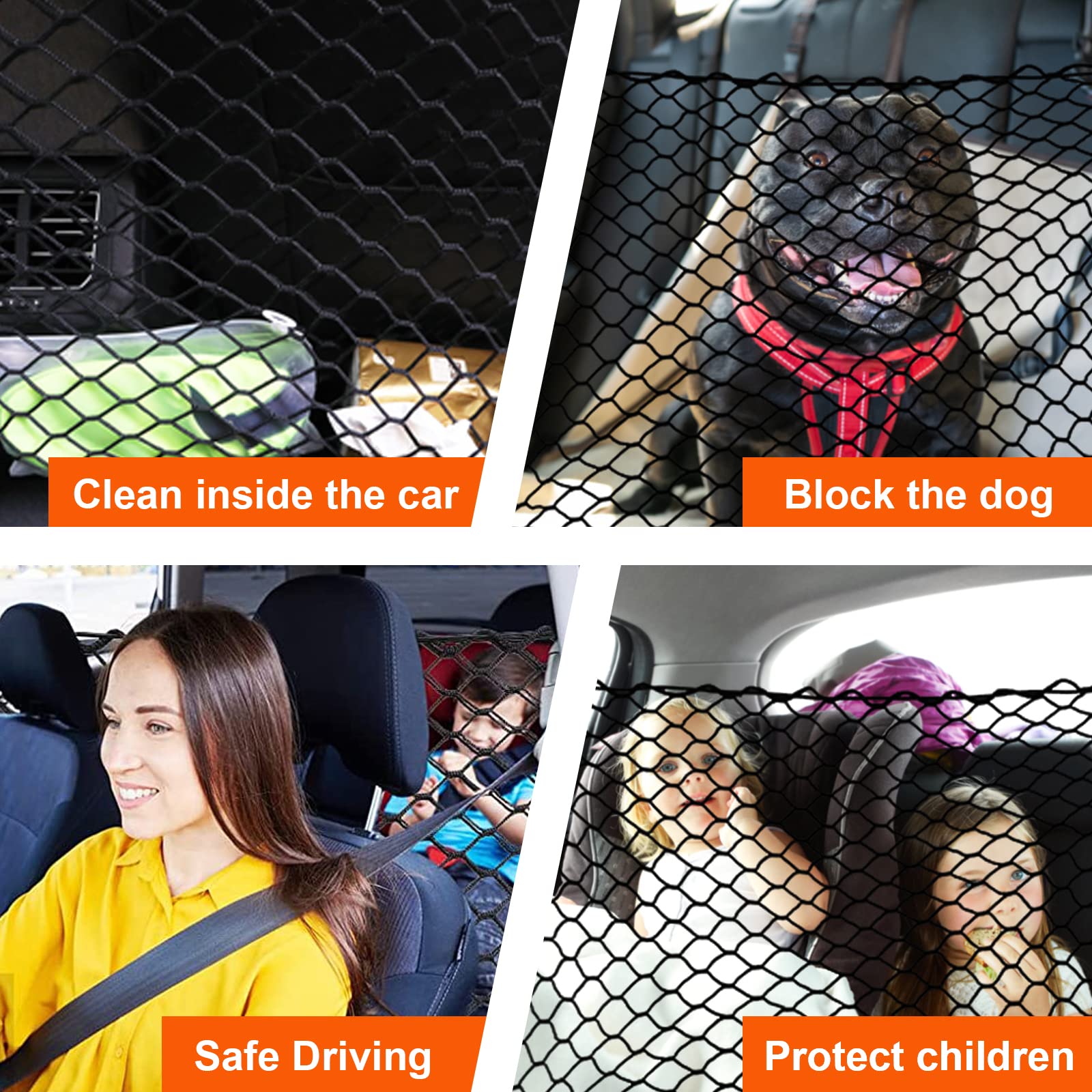 qddoit backseat safety barrier enables pet interaction while driving safely