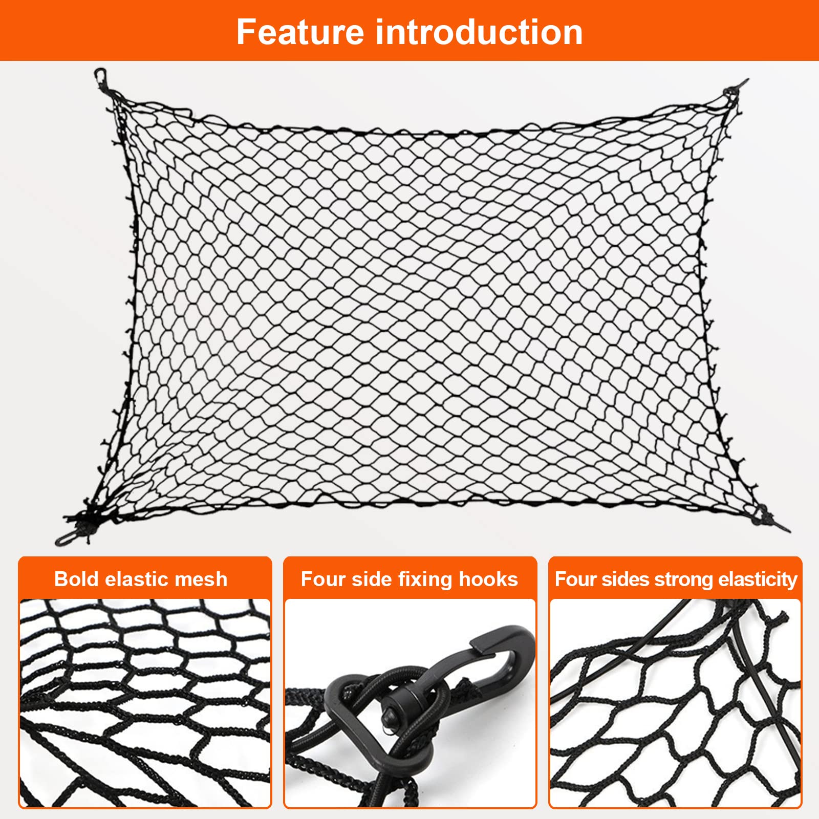 qddoit high-quality polyester pet net resists wear and protects the car interior