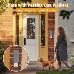 Qeerable dog waste dispenser enables rapid bag dispensing on walks