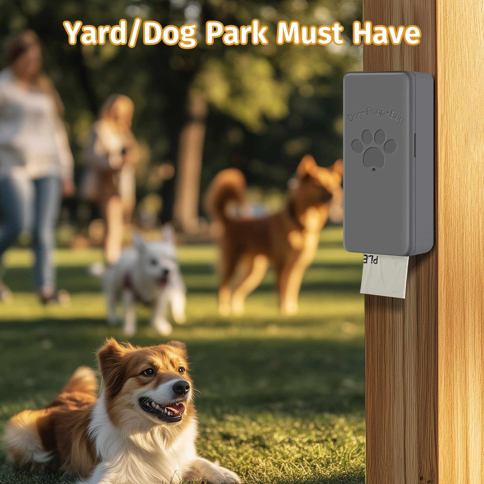 Qeerable poop bag holder magnetic closure protects bags outdoors