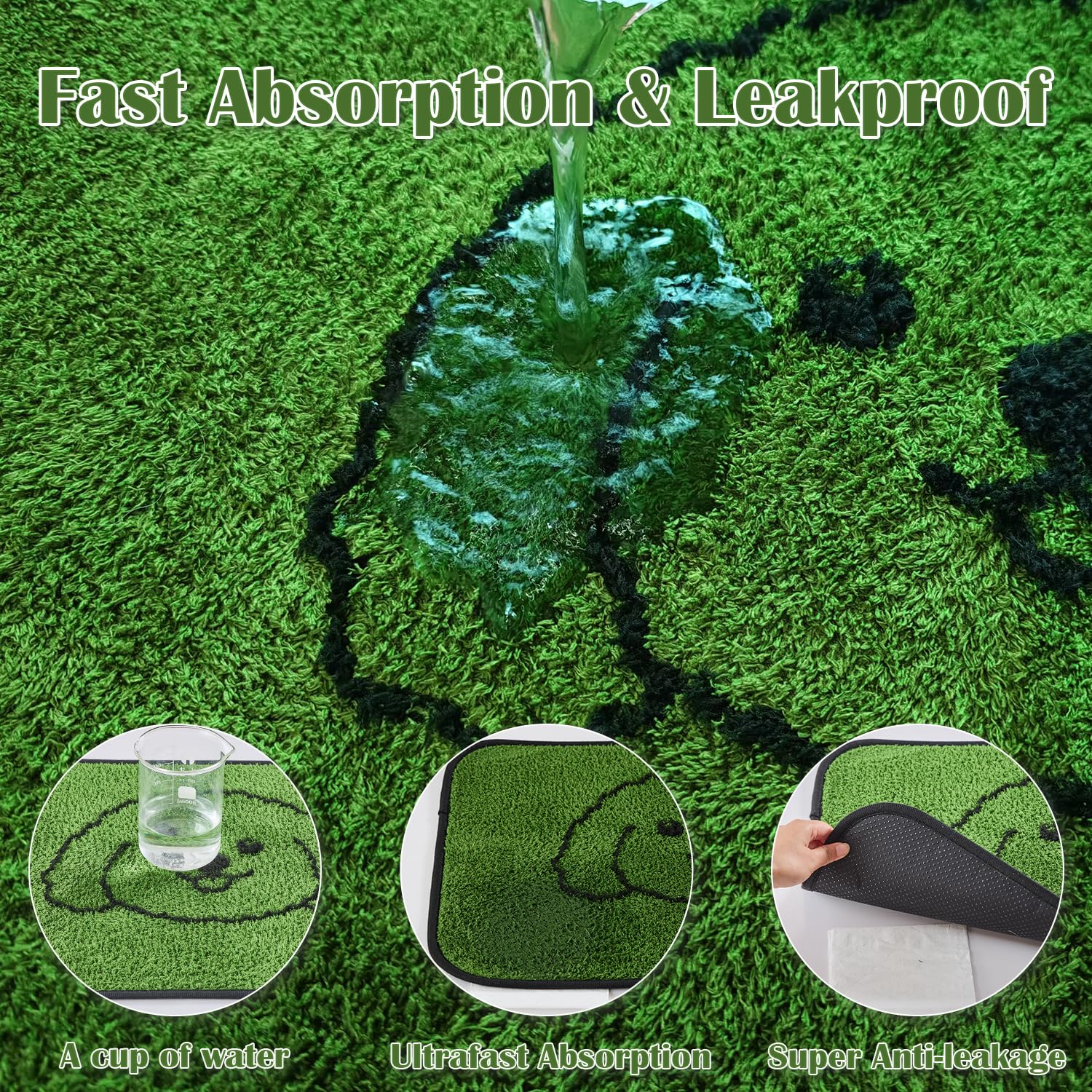 Qeils pad with non-slip backing for secure placement on floors