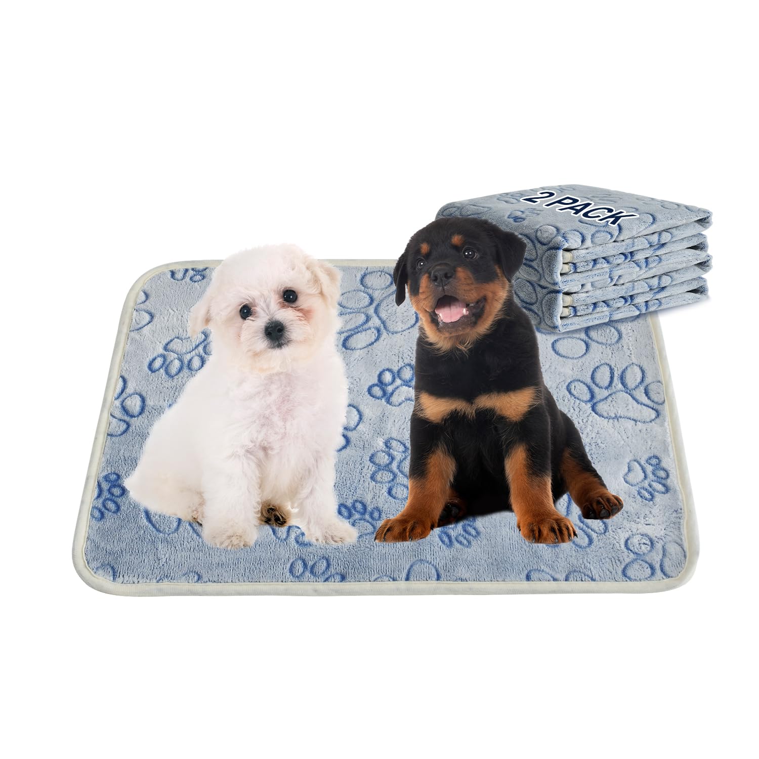 Qeils reusable puppy pad top view shows absorbent surface for training