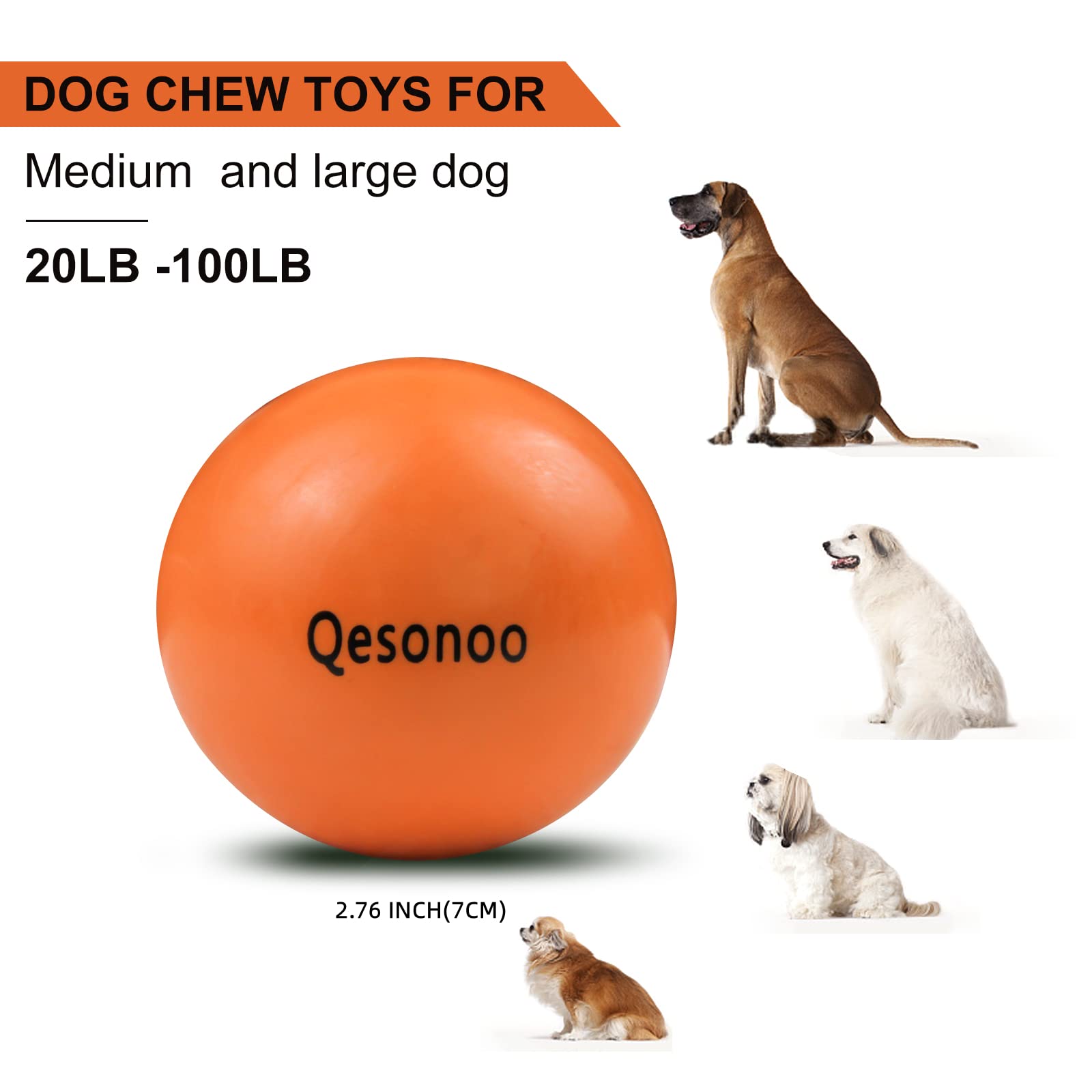 Qesonoo KAIKER non-toxic rubber ball safe for mouth and daily play.
