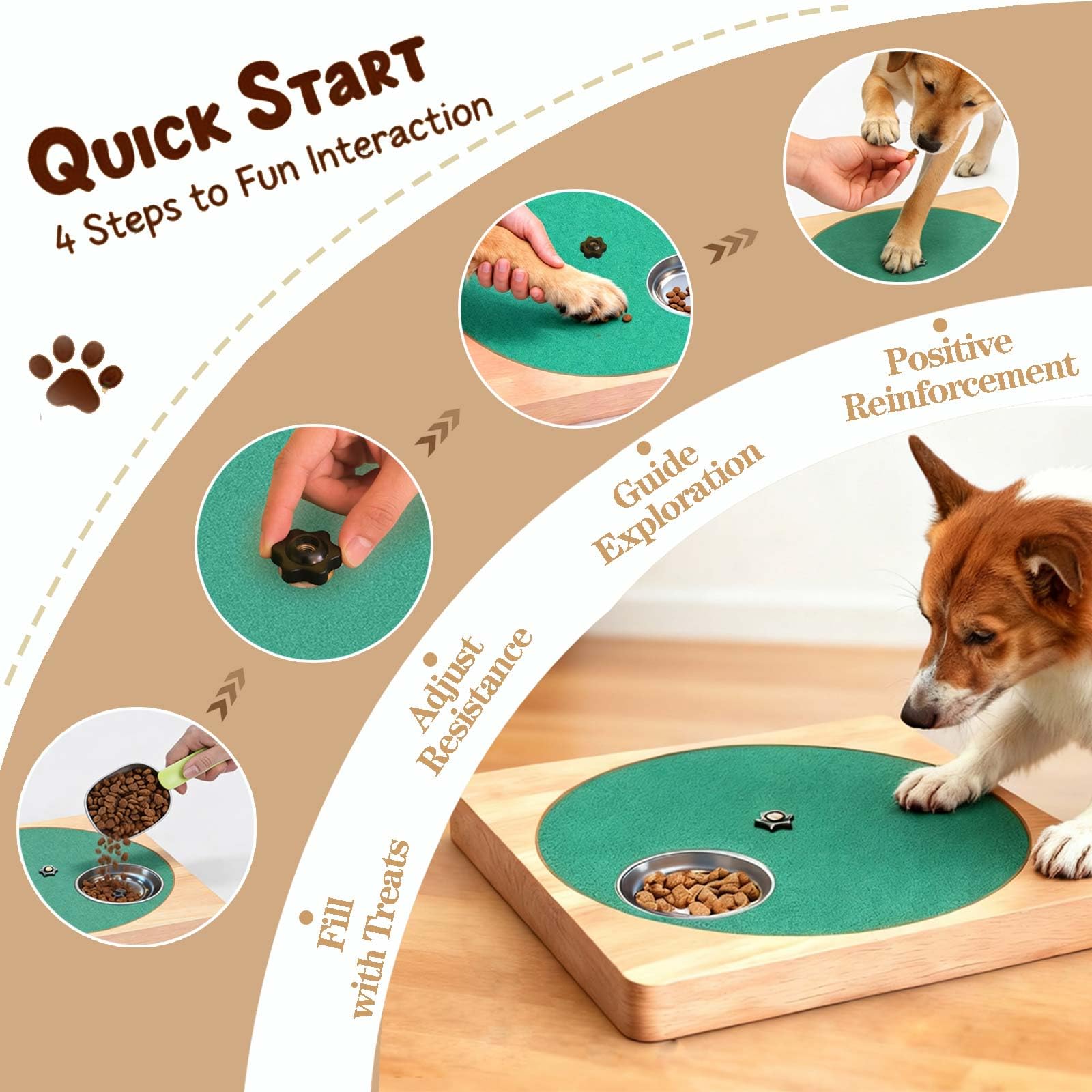 QICIKRASE six partition treat box blends training with treat rewards.