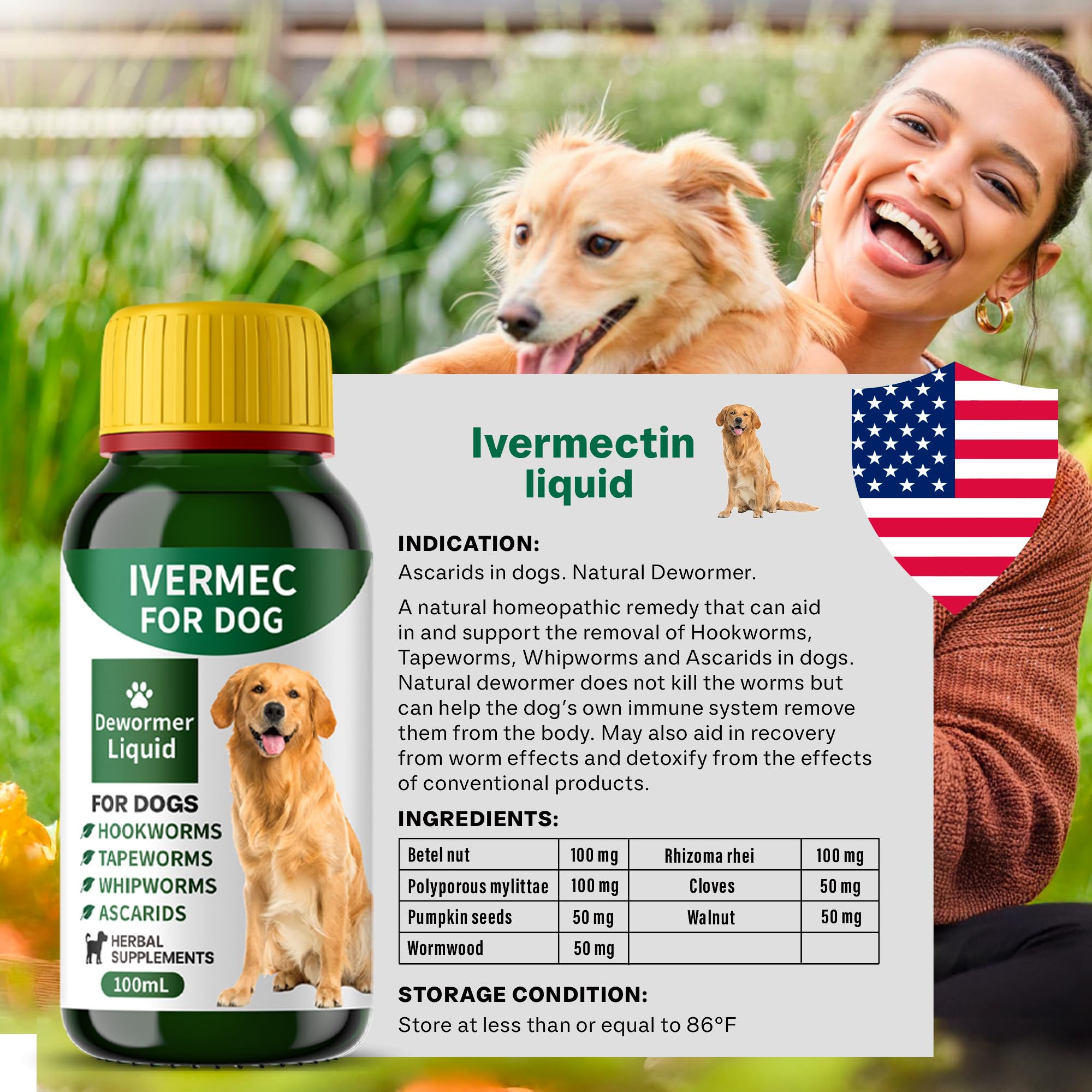 QIFEISHANKA lung-worms-dog-treatment image suggests respiratory comfort and wellness