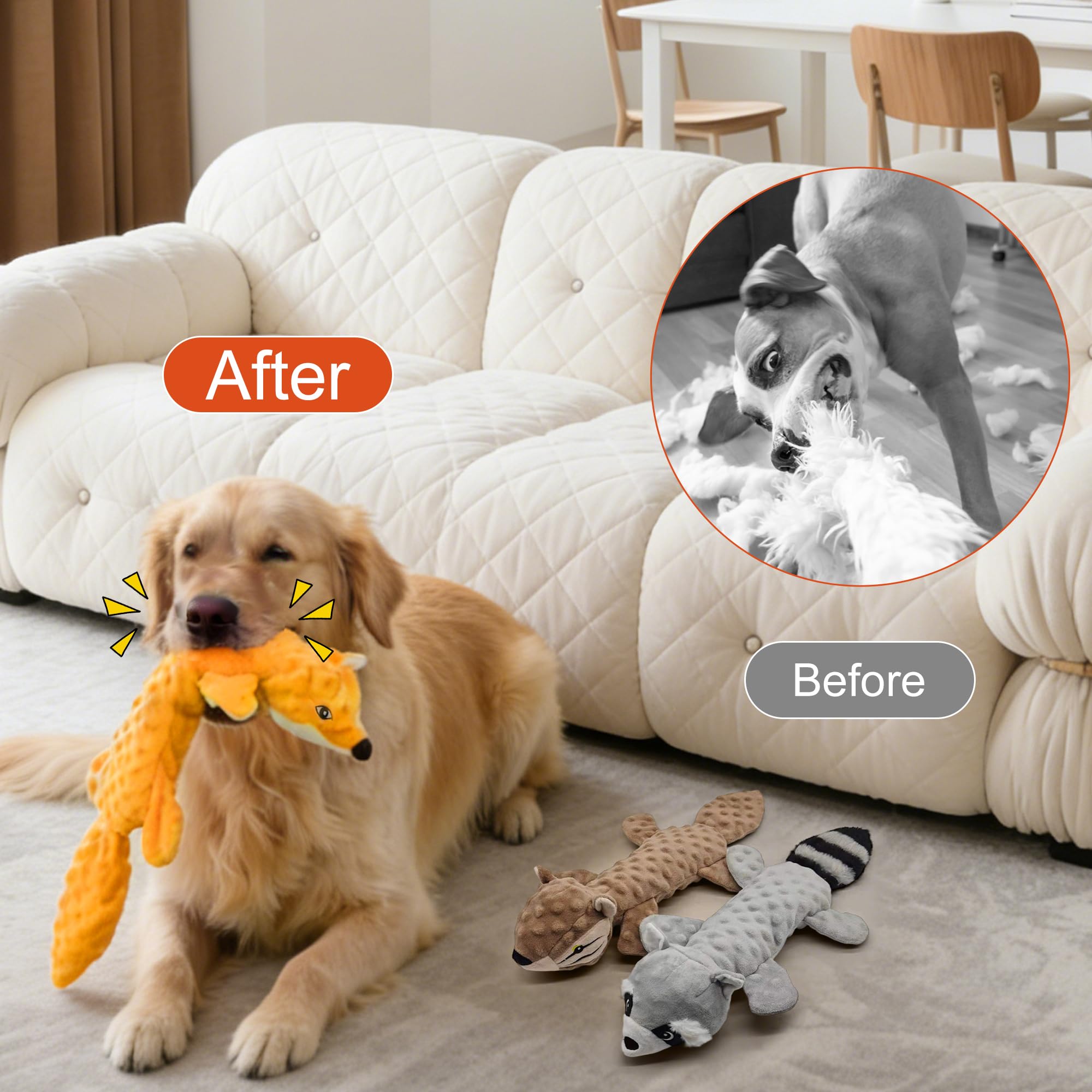 Qiiiiian soft plush dog toy texture supports everyday chew sessions.
