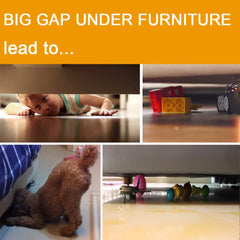 QIYIHOME 83 inch long under-bed blocker covers the long bed side.