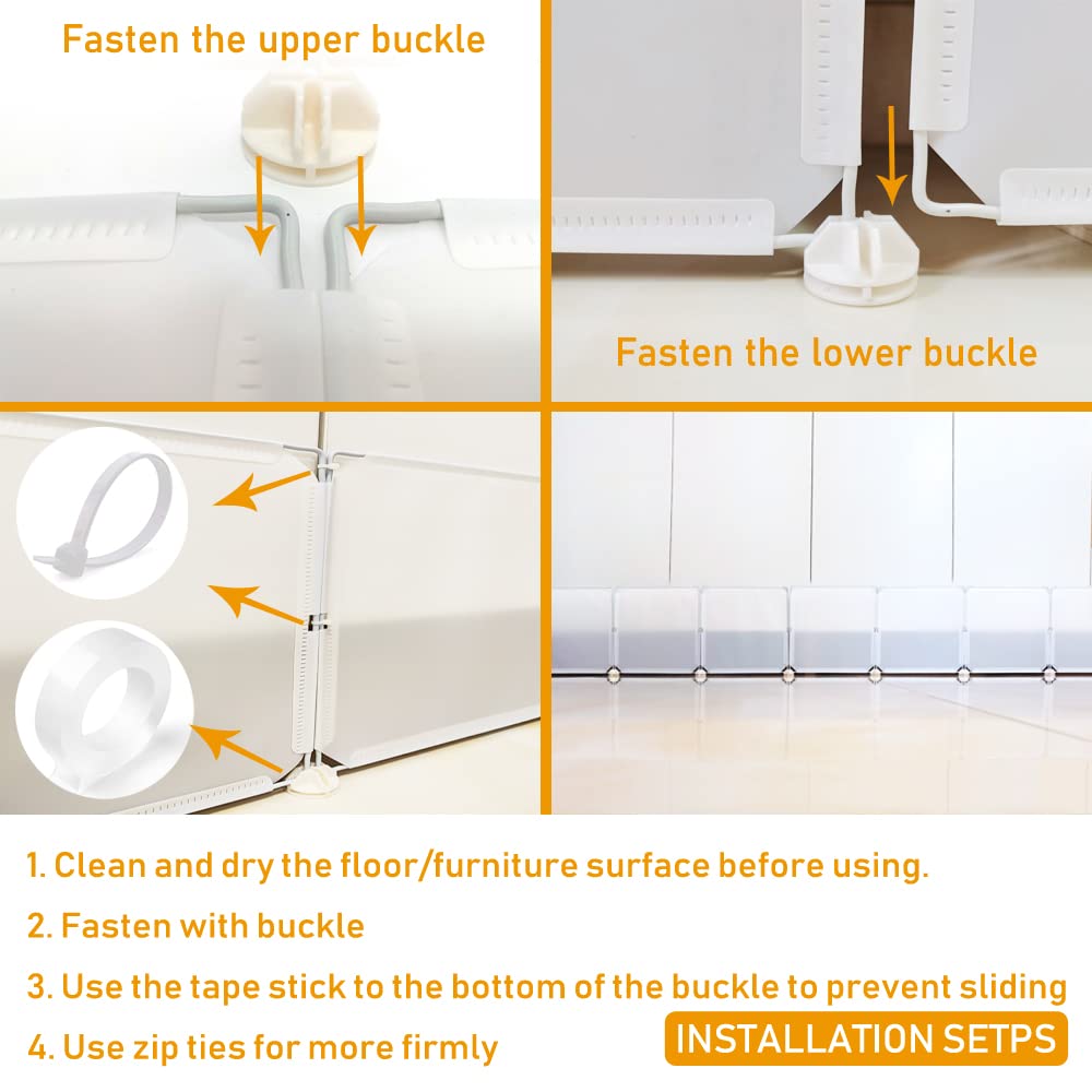 QIYIHOME pet toys under-bed blocker keeps living space neat.