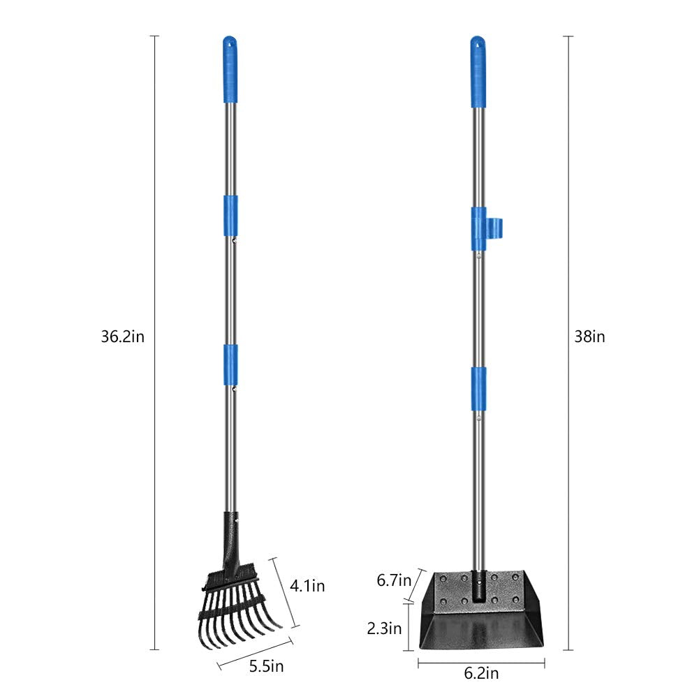QiMH detachable 3-section handle for compact storage and adjustable reach.