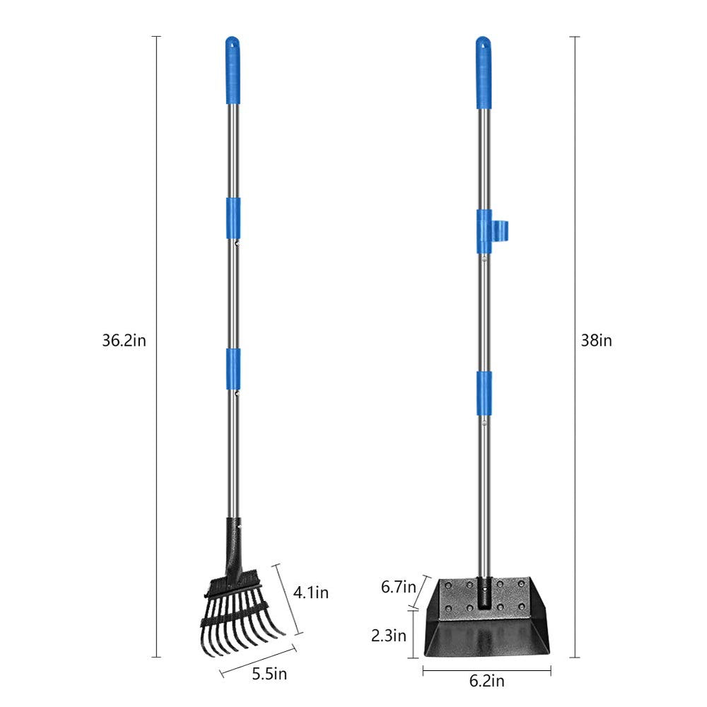 QiMH detachable 3-section handle for compact storage and adjustable reach.