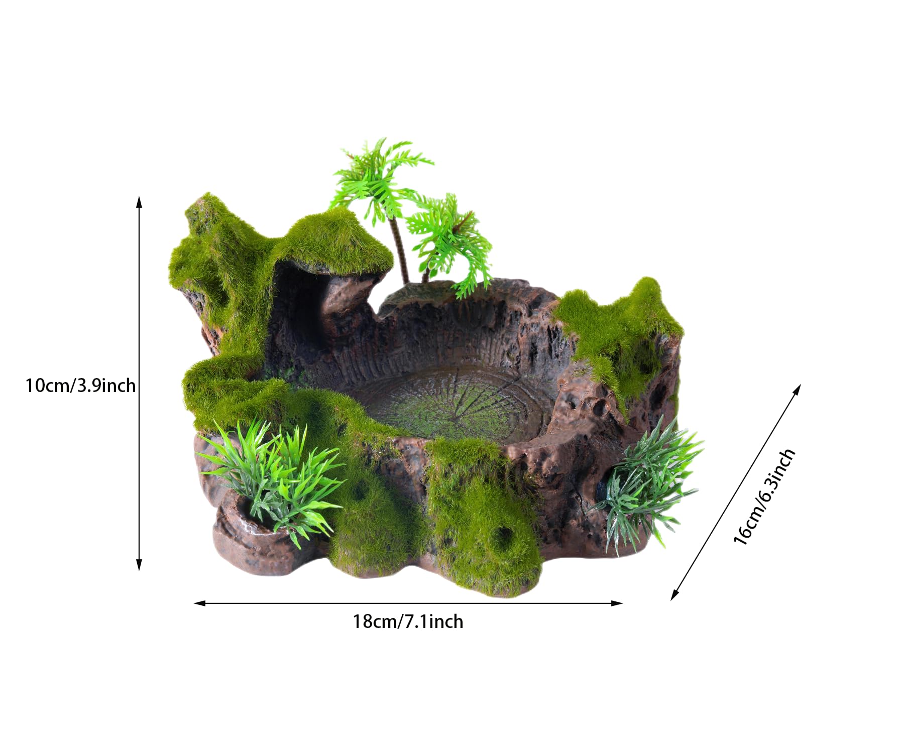 QIRMIZI artificial plants for reptile habitat create a natural-looking enclosure.