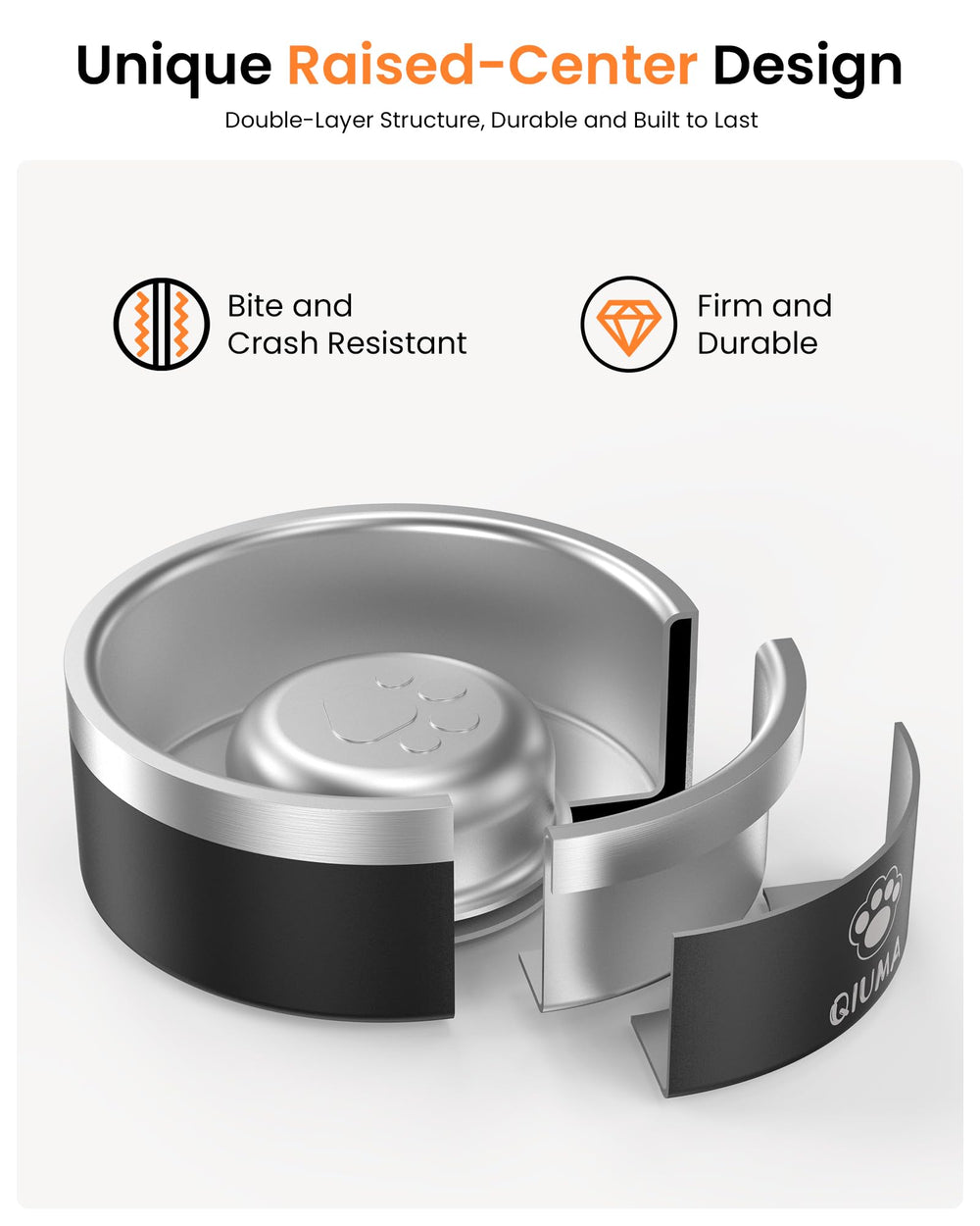 Qiuma dishwasher-safe bowl for quick, hassle-free cleaning after meals.