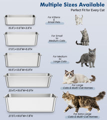 Qiuma non-stick surface facilitates faster cleaning of litter box