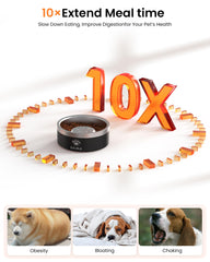 Qiuma Slow Feeder dog bowl 3.5 cup capacity for medium to large dogs