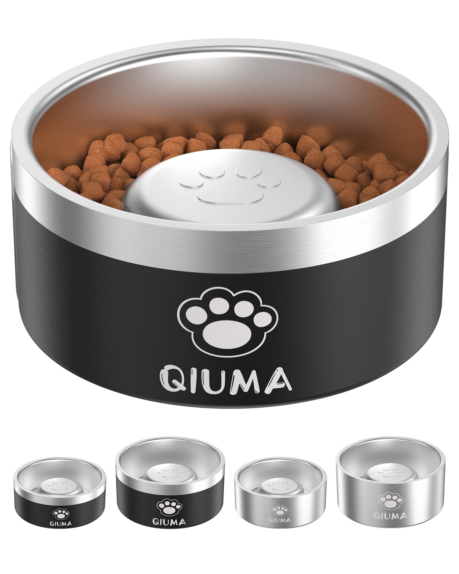 Qiuma Slow Feeder dog bowl center design aids paced eating for calmer meals
