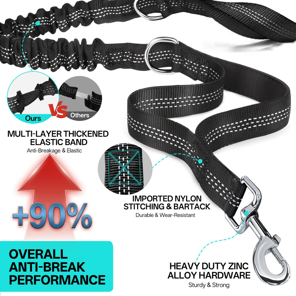 Qltytoy anti-break design with heavy-duty clips keeps two dogs secure