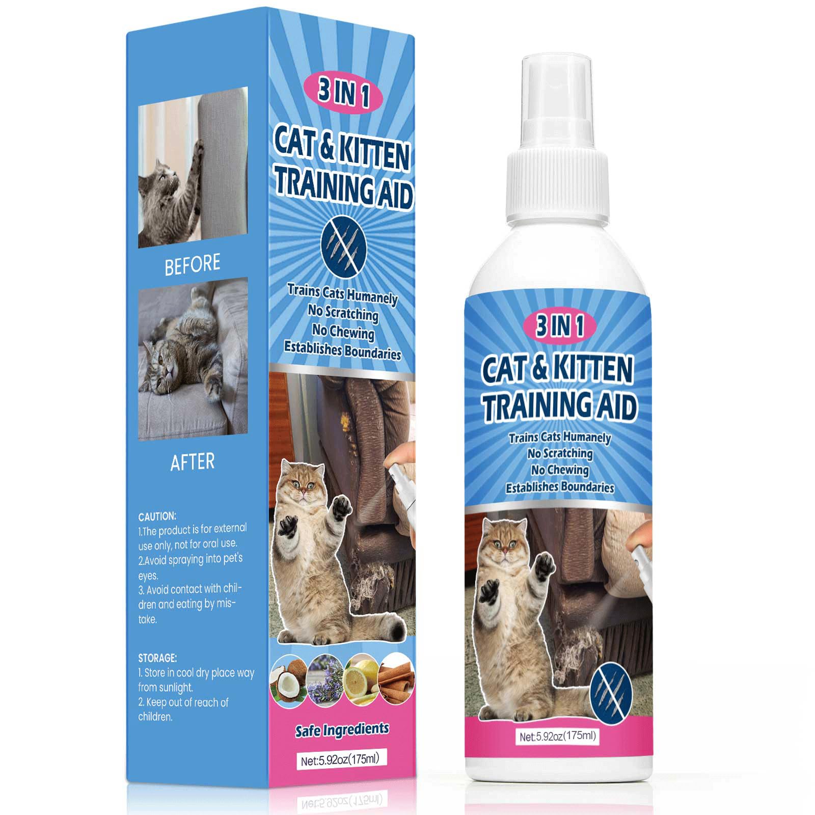 QMJUDB cat deterrent spray bottle for easy indoor use on sofas and furniture.