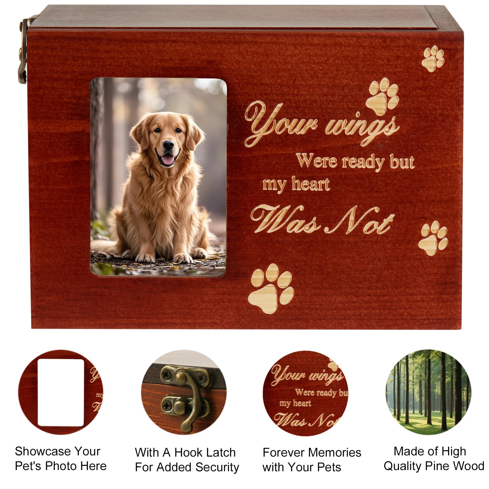 QMoveltyF memorial bracelet complements the urn for cherished remembrance.